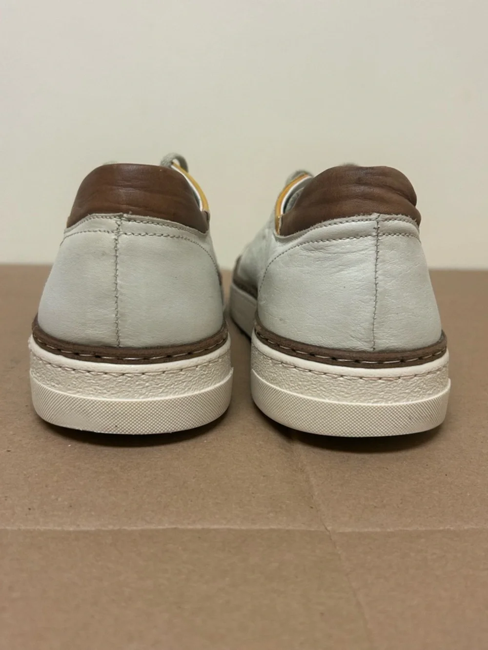 Men's Cream Exton Low-Top Casual Sneakers - Picture 2 of 6